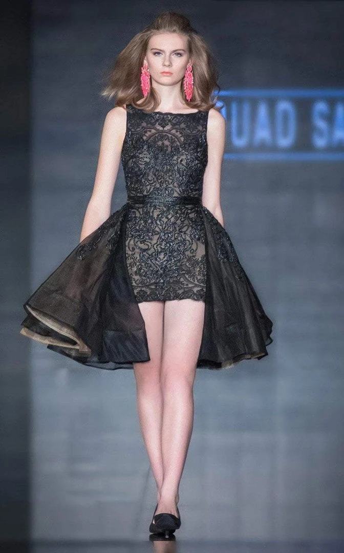 MNM Couture - 2210 Beaded Sheath Short Dress With A Line Overskirt Cocktail Dresses 3 MNM Couture - 2210 Beaded Sheath Short Dress With A Line Overskirt Cocktail Dresses