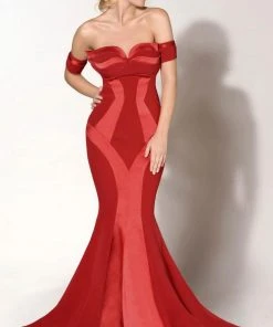 MNM Couture - 2276 Off-Shoulder Structured Mermaid Gown Formal Gowns
