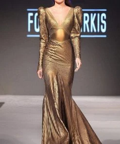 MNM Couture - 2283 Deep V-Neck Trumpet Dress Formal Gowns 9 MNM Couture - 2283 Deep V-Neck Trumpet Dress Formal Gowns