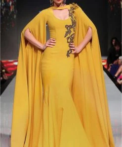 MNM Couture - 2290 Embellished High Neck Trumpet Dress Formal Gowns