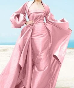 Formal Gowns MNM Couture - 2332 Fabulous Balloon Sleeved Evening Gown 9 Formal Gowns MNM Couture - 2332 Fabulous Balloon Sleeved Evening Gown