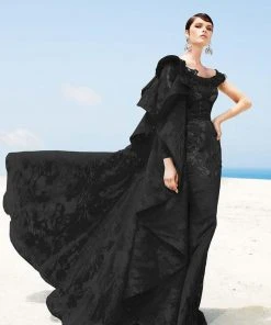 MNM Couture - 2341 Laced Bateau Neck Sheath Dress