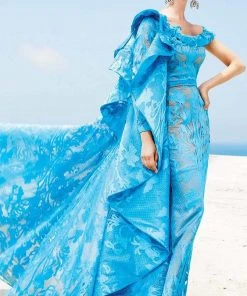 MNM Couture - 2341 Laced Bateau Neck Sheath Dress 8 MNM Couture - 2341 Laced Bateau Neck Sheath Dress