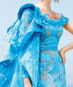 MNM Couture - 2341 Laced Bateau Neck Sheath Dress 9 MNM Couture - 2341 Laced Bateau Neck Sheath Dress