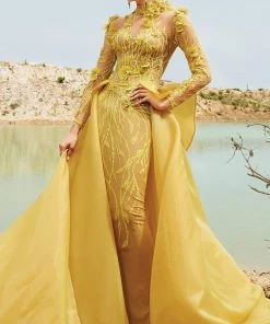 Formal Gowns MNM Couture - 2358 Embroidered Illusion High Neck A-Line Dress 10 Formal Gowns MNM Couture - 2358 Embroidered Illusion High Neck A-Line Dress