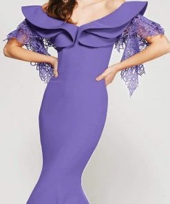MNM Couture - 2365 Layered Off Shoulder Mermaid Dress