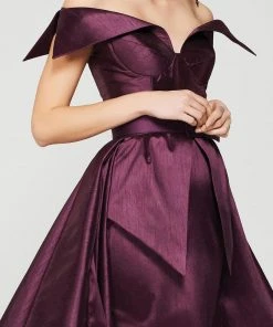 MNM Couture - 2371 Off-Shoulder Paneled Evening Gown