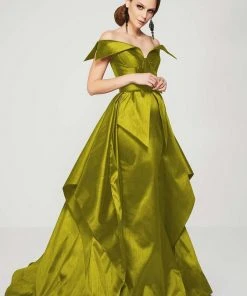 MNM Couture - 2371 Off-Shoulder Paneled Evening Gown