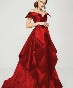 MNM Couture - 2371 Off-Shoulder Paneled Evening Gown