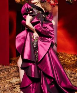 MNM Couture - 2424 Ruffled Off-Shoulder High Low A-line Dress 6 MNM Couture - 2424 Ruffled Off-Shoulder High Low A-line Dress