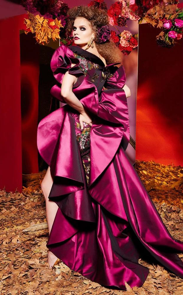 MNM Couture - 2424 Ruffled Off-Shoulder High Low A-line Dress 4 MNM Couture - 2424 Ruffled Off-Shoulder High Low A-line Dress