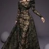 Formal Gowns MNM Couture - 2441 Embellished Illusion Bateau Dress With Overskirt