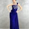 MNM Couture - 5977 Bejeweled One Shoulder Dress