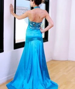 MNM Couture - 5982 Bedazzled Halter Trumpet Dress Formal Gowns 11 MNM Couture - 5982 Bedazzled Halter Trumpet Dress Formal Gowns