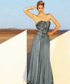 Formal Gowns MNM Couture - 6902 Fabulous Sweetheart Floral Accent Gown 9 Formal Gowns MNM Couture - 6902 Fabulous Sweetheart Floral Accent Gown