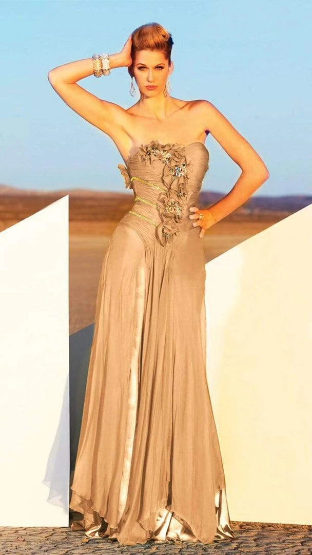 Formal Gowns MNM Couture - 6902 Fabulous Sweetheart Floral Accent Gown 5 Formal Gowns MNM Couture - 6902 Fabulous Sweetheart Floral Accent Gown