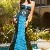 Formal Gowns MNM Couture - 7165 Shear Beaded Strapless Mermaid Dress 1 Formal Gowns MNM Couture - 7165 Shear Beaded Strapless Mermaid Dress