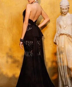 Formal Gowns MNM Couture - 7449 Embellished Halter Mermaid Dress 11 Formal Gowns MNM Couture - 7449 Embellished Halter Mermaid Dress