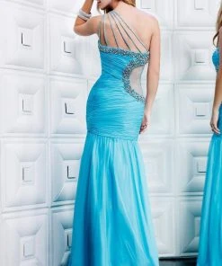 MNM Couture - 7760 Ravishing Ruched Embellished Evening Dress Formal Gowns