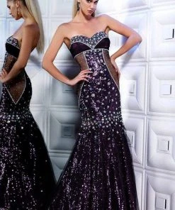 MNM Couture - 8181 Ornate Illusion Paneled Gown