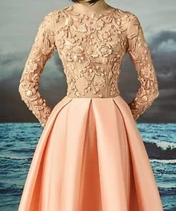 MNM Couture - Adorned Illusion A-Line Gown G0814