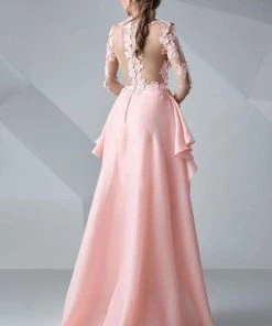 MNM Couture - Embroidered Floral Applique Gown G0649 7 MNM Couture - Embroidered Floral Applique Gown G0649