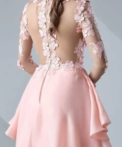 MNM Couture - Embroidered Floral Applique Gown G0649 9 MNM Couture - Embroidered Floral Applique Gown G0649