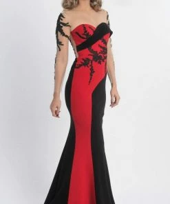 Formal Gowns MNM Couture - Embroidered Panel Gown G0747