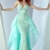 MNM Couture - G0836 Embroidered Ruffle Overlay Skirt Dress Formal Gowns