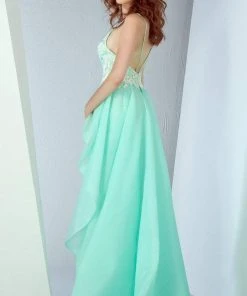 MNM Couture - G0836 Embroidered Ruffle Overlay Skirt Dress Formal Gowns