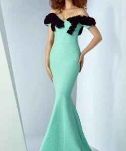 MNM Couture - G0854 Illusion Bateau Mermaid Dress Formal Gowns
