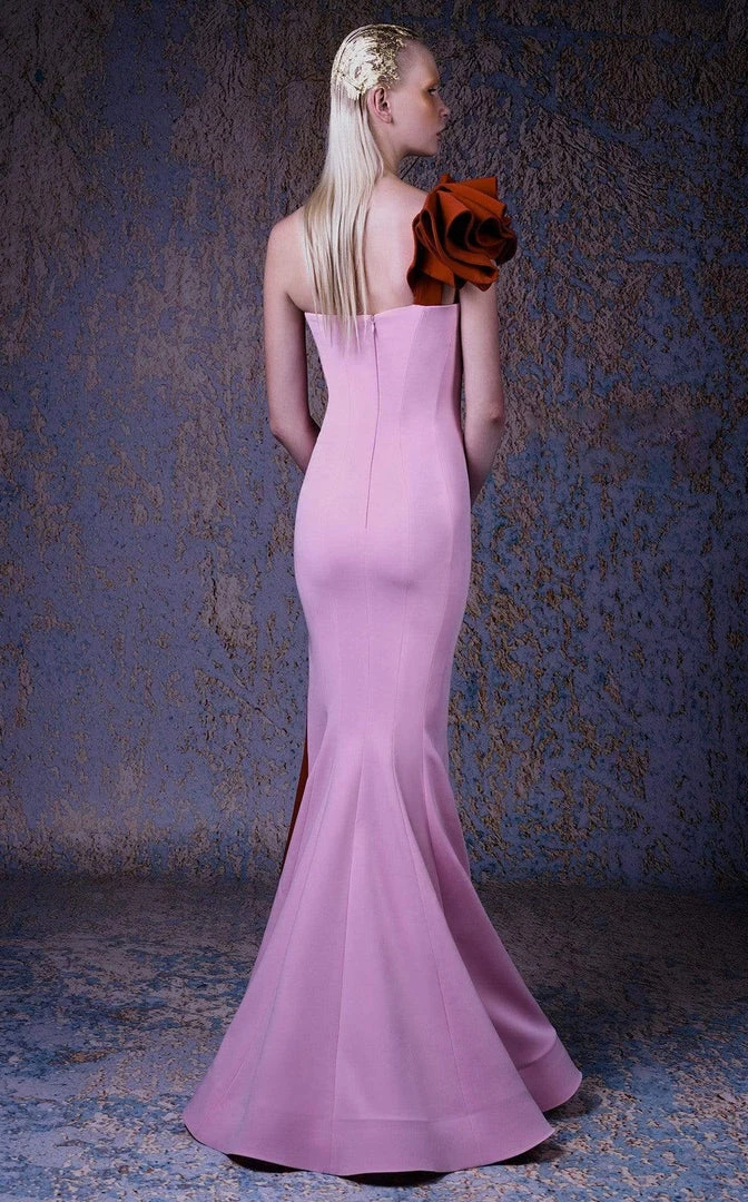 Formal Gowns MNM COUTURE - G1041 Two Tone One Shoulder Mermaid Dress 4 Formal Gowns MNM COUTURE - G1041 Two Tone One Shoulder Mermaid Dress