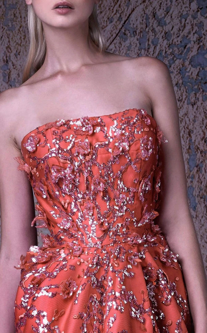 MNM COUTURE - G1050 Sequin Embellished Strapless Gown 5 MNM COUTURE - G1050 Sequin Embellished Strapless Gown