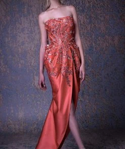 MNM COUTURE - G1050 Sequin Embellished Strapless Gown