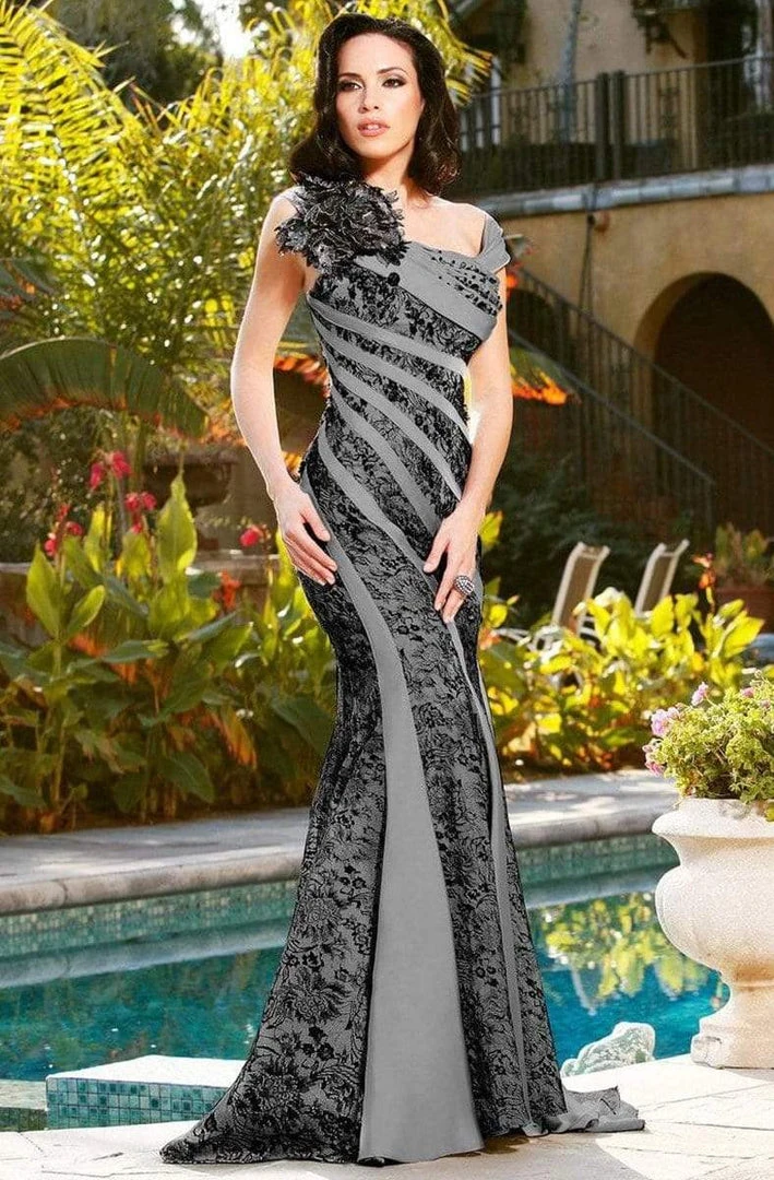 Formal Gowns MNM Couture - JD005 Embellished Square Neck Sheath Dress 3 Formal Gowns MNM Couture - JD005 Embellished Square Neck Sheath Dress