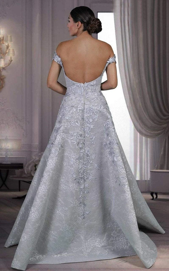 MNM Couture - K3542 Off-Shoulder Floral Applique Ballgown 4 MNM Couture - K3542 Off-Shoulder Floral Applique Ballgown