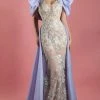 MNM Couture - K3552 Butterfly Sleeve Scoop Sheath Dress Formal Gowns