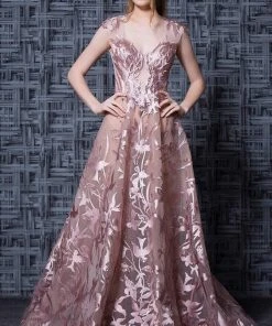 Formal Gowns MNM Couture - K3614 Sleeveless Applique Scoop Tulle Ballgown