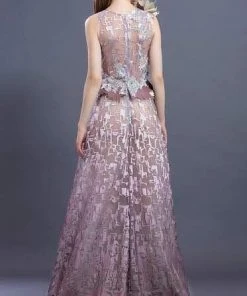 MNM COUTURE - K3649 Embellished V-neck A-line Dress 6 MNM COUTURE - K3649 Embellished V-neck A-line Dress