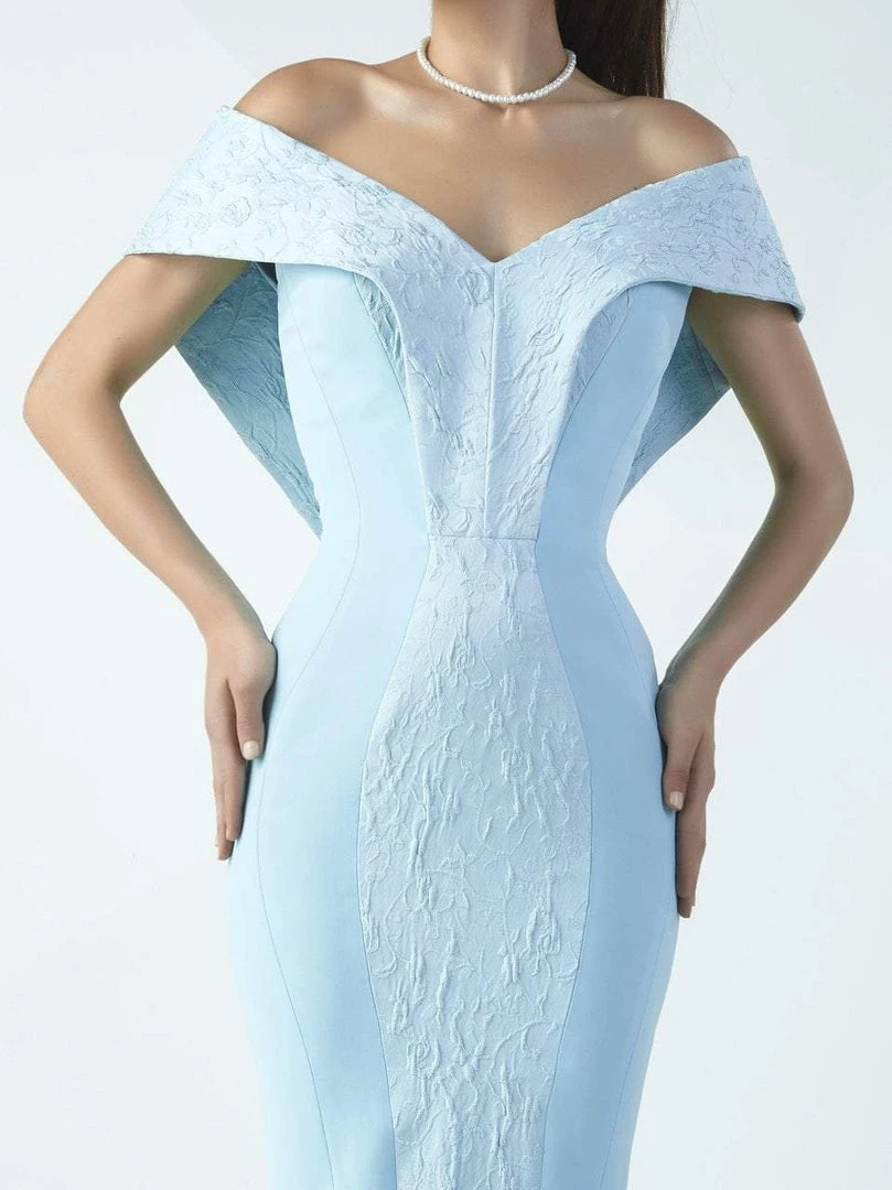 MNM Couture - Lace Off Shoulder Haute Couture Dress G0718 5 MNM Couture - Lace Off Shoulder Haute Couture Dress G0718