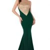 MNM Couture - N0014 Sleeveless Illusion Metallic Trumpet Gown Formal Gowns 2 MNM Couture - N0014 Sleeveless Illusion Metallic Trumpet Gown Formal Gowns