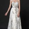 Formal Gowns MNM Couture - N0037 Strapless Metallic Evening Gown