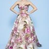 MNM Couture - N0235 Strapless Floral Print Sweetheart Ballgown 2 MNM Couture - N0235 Strapless Floral Print Sweetheart Ballgown