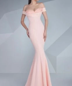 MNM Couture - Ornate Off-Shoulder Mermaid Gown G0592 Formal Gowns