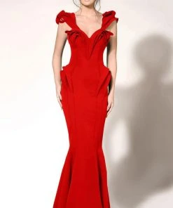 Formal Gowns MNM Couture - Ruffle Accented Sweetheart Mermaid Dress 2263