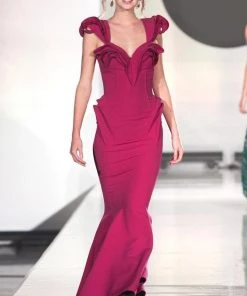 Formal Gowns MNM Couture - Ruffle Accented Sweetheart Mermaid Dress 2263