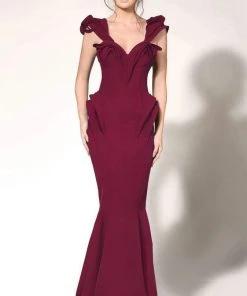 Formal Gowns MNM Couture - Ruffle Accented Sweetheart Mermaid Dress 2263