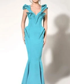 Formal Gowns MNM Couture - Ruffle Accented Sweetheart Mermaid Dress 2263