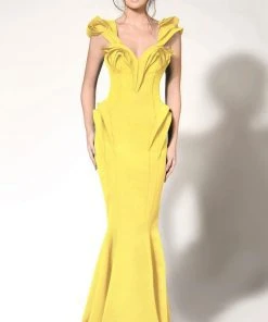 Formal Gowns MNM Couture - Ruffle Accented Sweetheart Mermaid Dress 2263