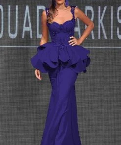 Formal Gowns MNM Couture - Ruffled Lace Sweetheart Trumpet Dress 2220A